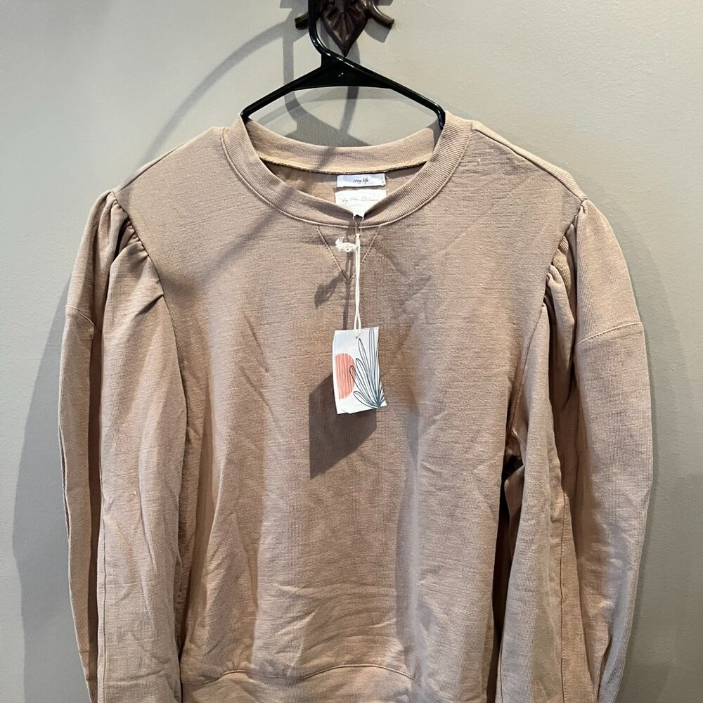 Tan Fitted Sweatshirt